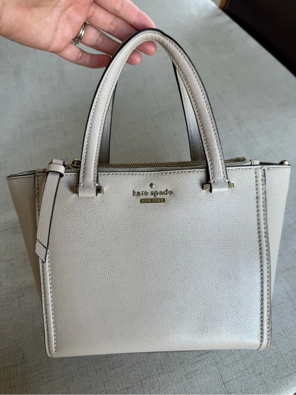Kate Spade New York Mini Koma Pebbled Leather Bag warm beige WKRU5650